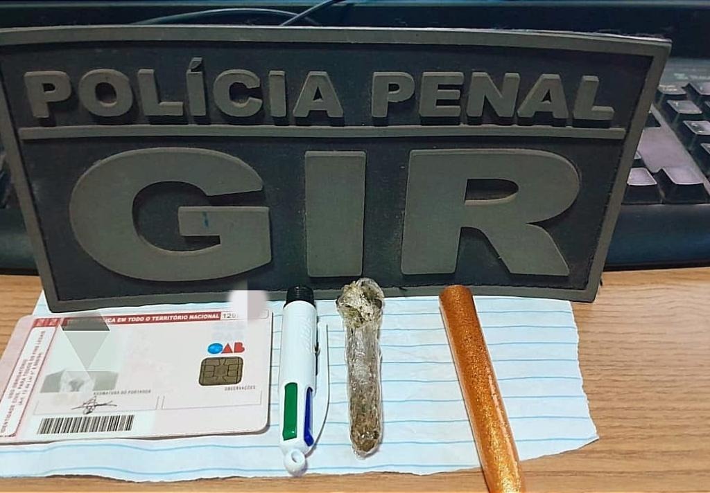 Advogado é flagrado tentando entregar entorpecente a preso do Raio 8 da Penitenciária Central