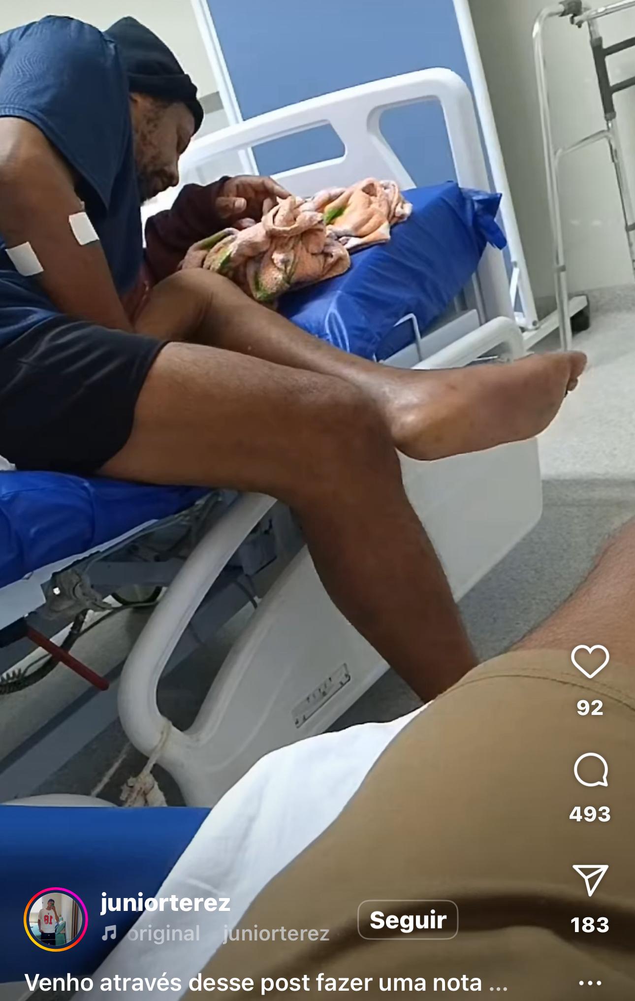 Família denuncia descaso na saúde pública de Cuiabá: paciente com pé necrosado aguarda cirurgia há mais de um mês no HMC