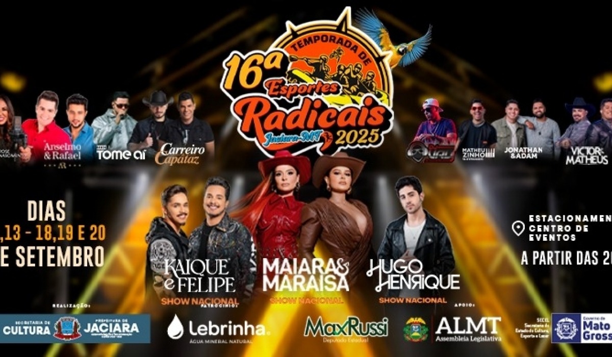 16ª Temporada de Esportes Radicais começa nesta sexta-feira (12) em Jaciara