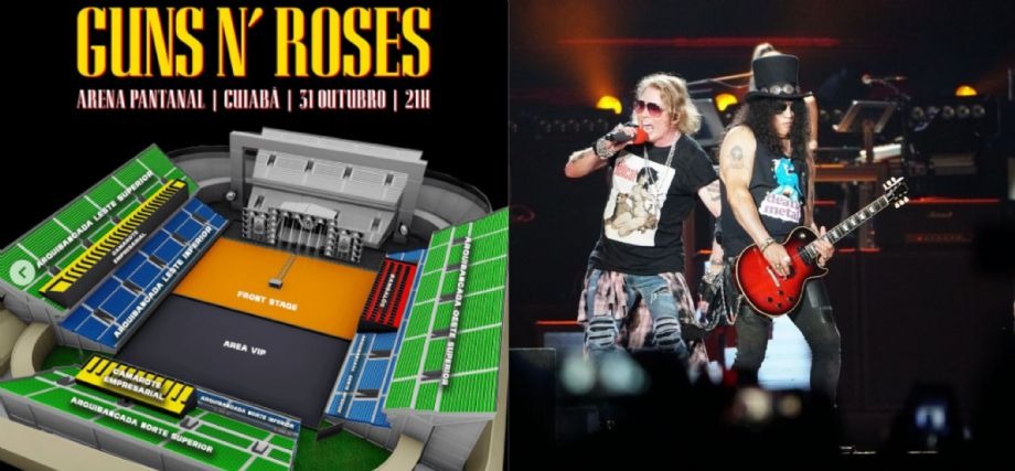 Cuiabá entra no mapa dos grandes eventos com show histórico do Guns N’ Roses