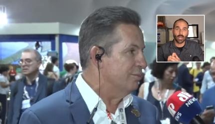 Mauro Mendes rebate Eduardo Bolsonaro e diz que deputado “divide a direita” enquanto vive nos Estados Unidos