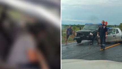 Dois homens morrem em acidente grave na MT-060, em Poconé; vítimas ficaram presas às ferragens