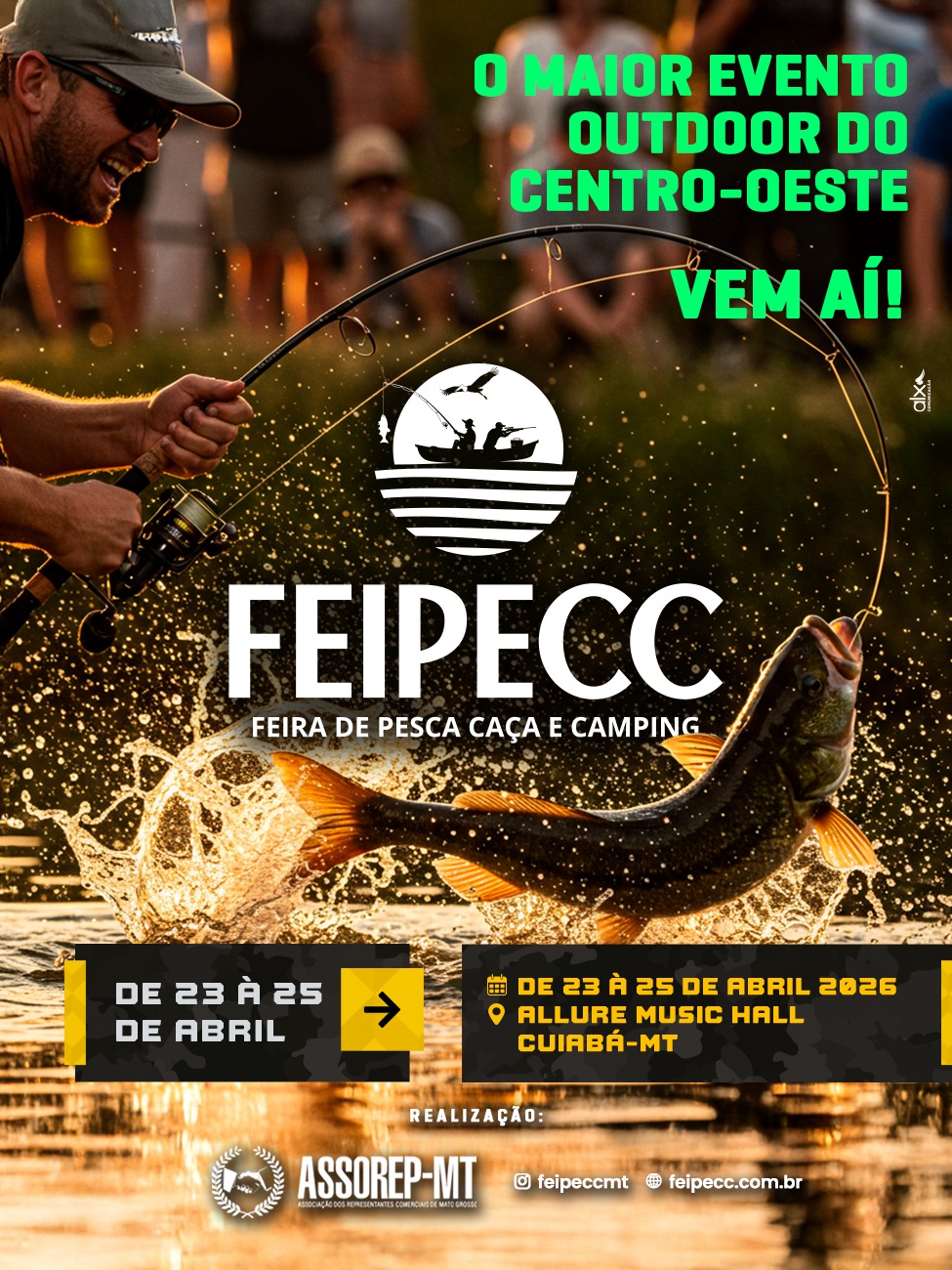 Mato Grosso vai sediar uma das maiores feiras outdoor do Brasil: FEIPECC reunirá gigantes da pesca, náutica, camping e tiro esportivo