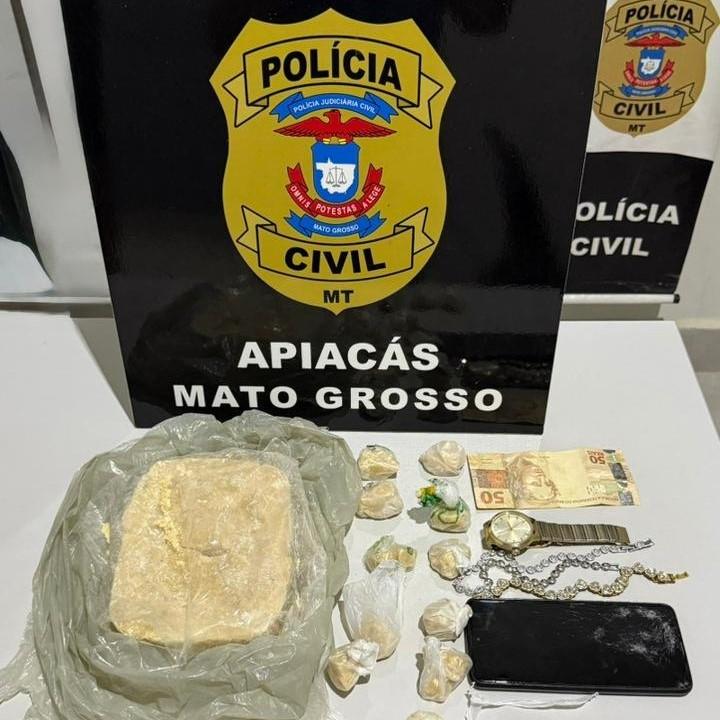 Mulher é presa por tráfico com mais de 1 kg de cocaína em Apiacás
