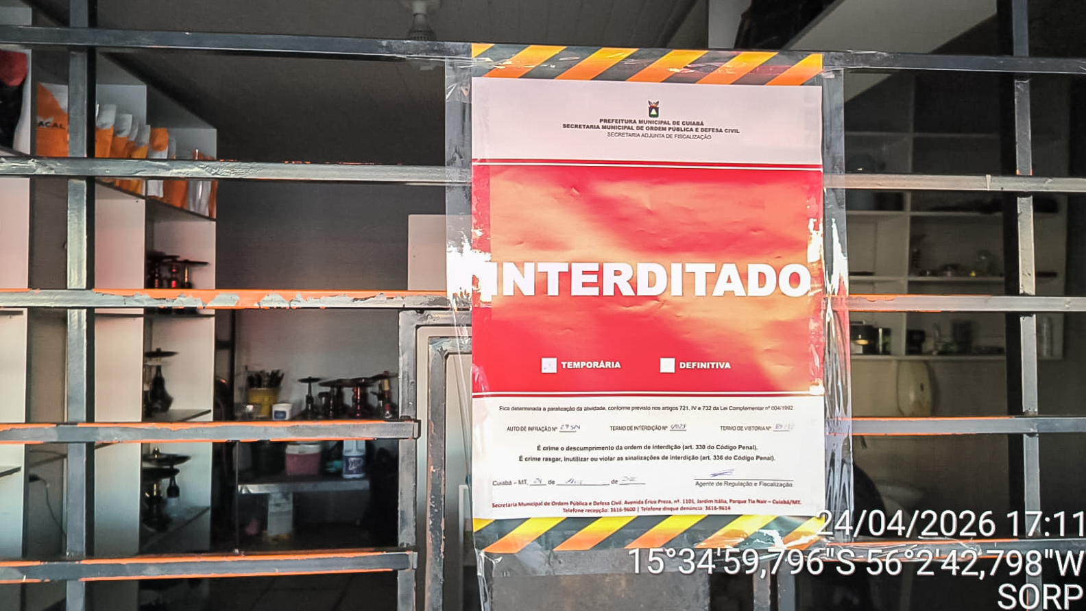 Distribuidora denunciada pelo som alto é interditada em Cuiabá