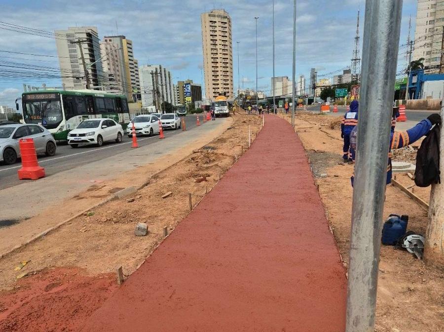 Obras do BRT avançam em Cuiabá e exigem atenção redobrada de motoristas