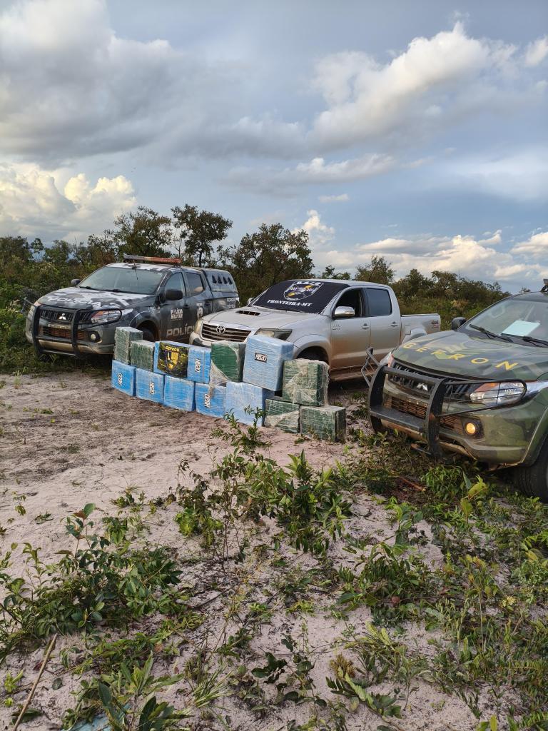 Operação integrada apreende quase meia tonelada de drogas na fronteira de MT