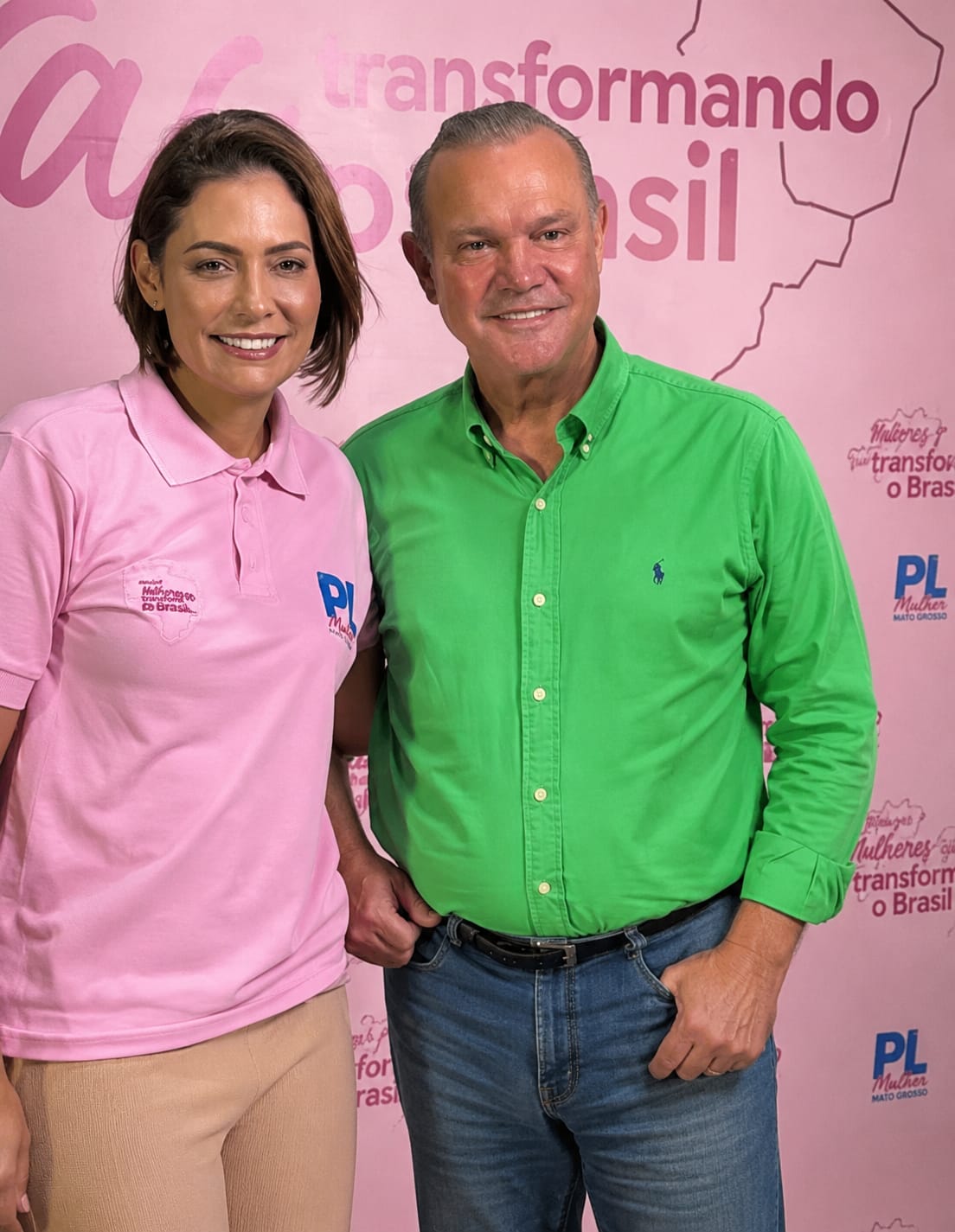Michelle Bolsonaro entra nas articulações em Mato Grosso e defende Janaína Riva na chapa de Wellington Fagundes