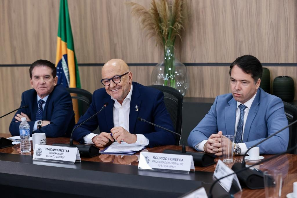 Presidente do TCE elogia Pivetta e destaca parceria durante acordo para reforçar segurança em MT
