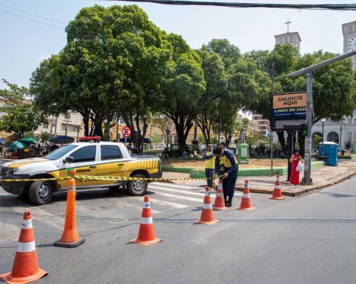 Interdição na Rua 13 de Junho altera trânsito no centro de Cuiabá neste fim de semana
