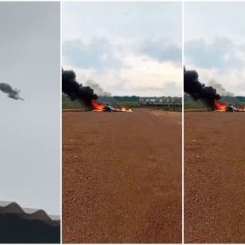 Avião é incendiado após pouso em pista clandestina durante operação da FAB em Mato Grosso
