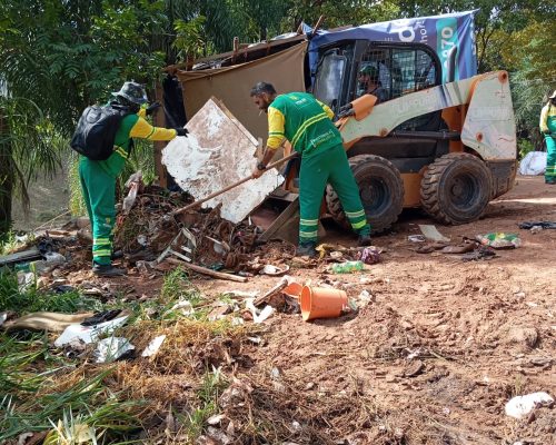 Força-tarefa remove 10 toneladas de lixo na região do CPA