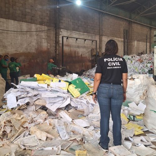 Polícia Civil elimina quase 3 toneladas de documentos e reforça gestão segura do acervo público