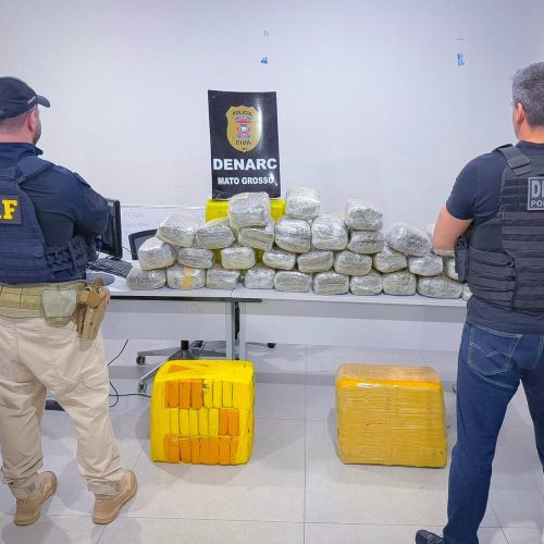 PRF apreende mais de 139 kg de skunk em rodovia federal de Mato Grosso