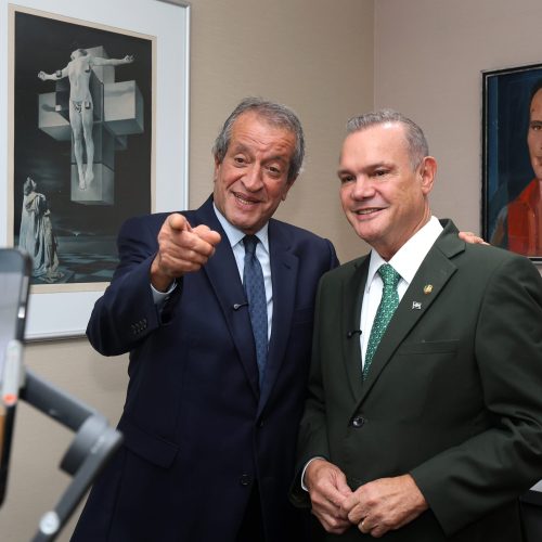 Brasília/ DF - 18/03/2026 - REUNIÕES INTERNAS - O Presidente Nacional do Partido Liberal, Valdemar Costa Neto, recebe em seu gabinete em Brasília/ DF o Senador Wellington Fagundes (PL/MT).
Foto.: Beto Barata/ PL