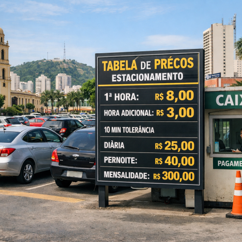 Chega de surpresa no caixa: projeto quer obrigar estacionamentos a expor preços na entrada em Cuiabá