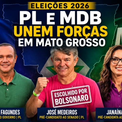 PL e MDB mudam cenário político em Mato Grosso; apoio de Michelle Bolsonaro a José Medeiros marca novo capítulo da disputa ao Senado
