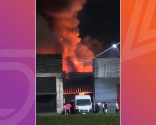 Incêndio de grandes proporções destrói fábrica de pães em Cuiabá e interrompe produção