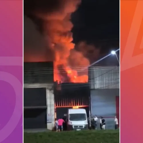 Incêndio de grandes proporções destrói fábrica de pães em Cuiabá e interrompe produção