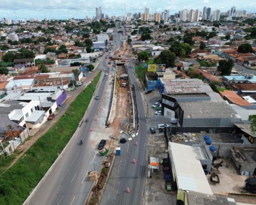 Interdição na Miguel Sutil afeta trânsito nesta tarde em Cuiabá para obras do Complexo Leblon