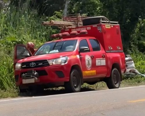 Colisão na BR-174 termina com um morto e mobiliza bombeiros em MT