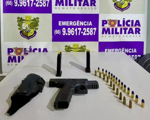 Caçador é preso com pistola irregular durante operação da PM no interior de MT