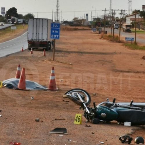 Motociclista Morre em Colisão com Caminhão na BR-364 em Rondonópolis