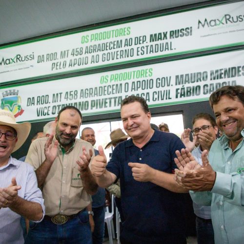 Produtores comemoram avanço de rodovia MT 458 articulada por Russi