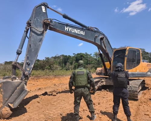 Garimpo ilegal é desativado e arma de fogo é apreendida durante operação em Novo Mundo