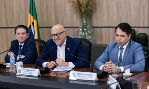 Presidente do TCE elogia Pivetta e destaca parceria durante acordo para reforçar segurança em MT