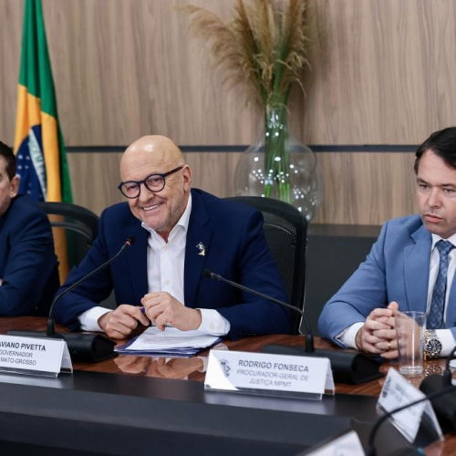 Presidente do TCE elogia Pivetta e destaca parceria durante acordo para reforçar segurança em MT