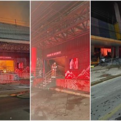 Incêndio destrói duas lojas e mobiliza oito viaturas em Cuiabá