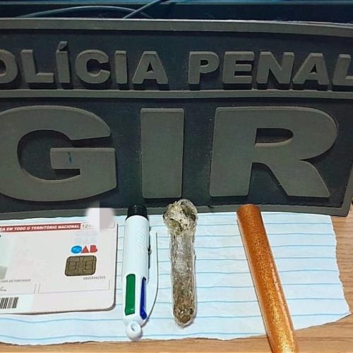 Advogado é flagrado tentando entregar entorpecente a preso do Raio 8 da Penitenciária Central
