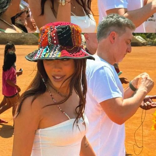 Luciano Huck e Anitta participam de ritual indígena fúnebre no Xingu