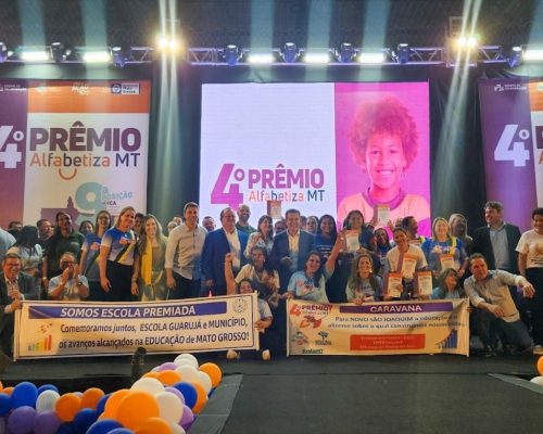 Governo premia 100 escolas da rede pública de MT com R$ 5 milhões na 4ª edição do Prêmio Alfabetiza MT