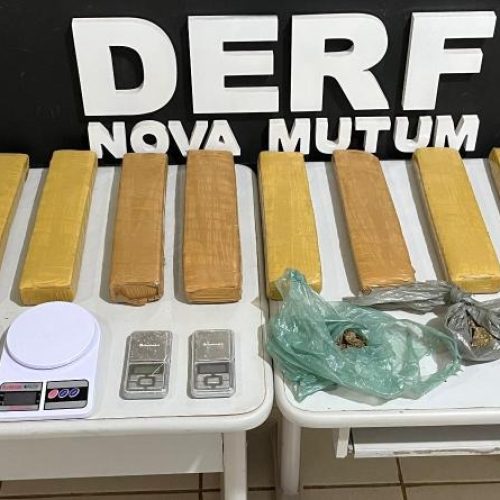 Polícia Civil apreende 9 tabletes de maconha que seriam distribuídos em pontos de Nova Mutum