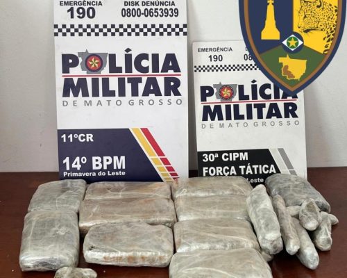 Polícia Militar prende homem com 8 quilos de maconha em Primavera do Leste