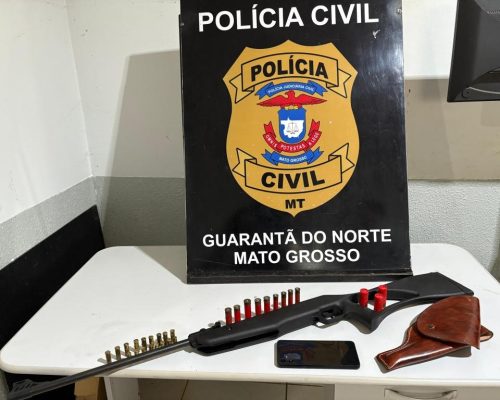 Polícia Civil cumpre busca e apreende de arma de fogo e munições em Guarantã do Norte