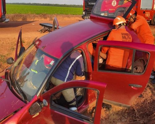 Corpo de Bombeiros socorre vítima após capotamento em Sinop