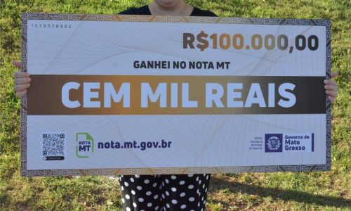 Mais de 10 mil pessoas foram sorteadas pelo Nota MT em 2025