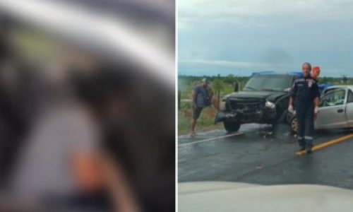 Dois homens morrem em acidente grave na MT-060, em Poconé; vítimas ficaram presas às ferragens