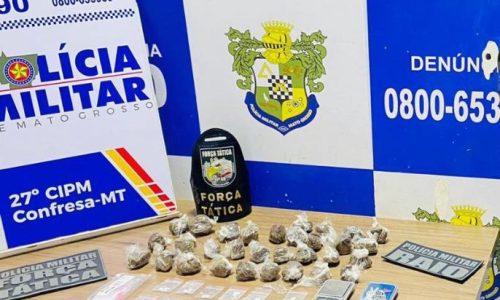 Polícia Militar prende homem por tráfico de drogas em Confresa