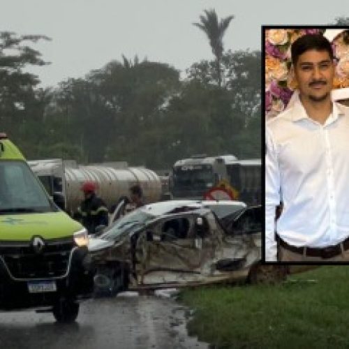 Jovem recém-casado morre em grave acidente com quatro veículos na BR-364, em Jaciara
