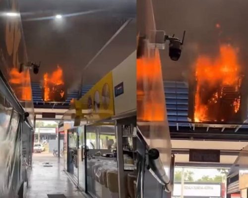 Incêndio atinge Mercado do Porto, em Cuiabá, e provoca susto na manhã desta terça-feira