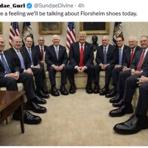 Sapatos “folgados” viram meme: Donald Trump presenteia aliados com números errados e situação viraliza
