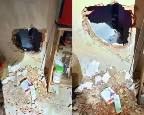 A que ponto chegamos? Criminosos quebram parede, invadem farmácia e furtam medicamentos em Cuiabá